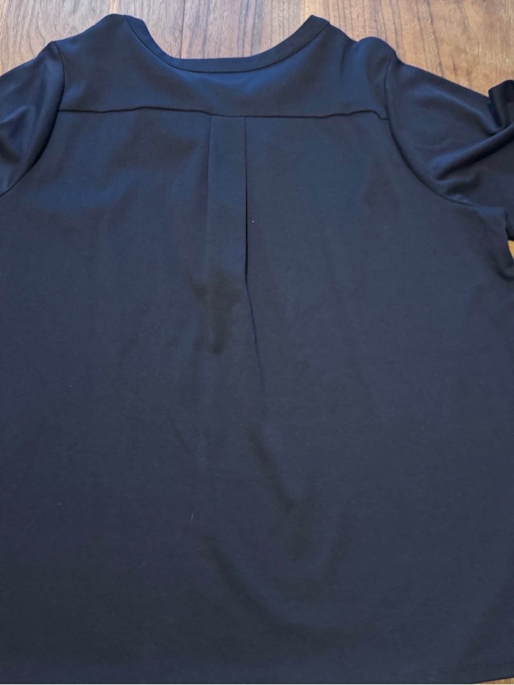 Lands’ End Split Neck Navy Blue Jersey Knit Tunic Top 1X (16 - 18) NWOT Plus - Picture 10 of 10